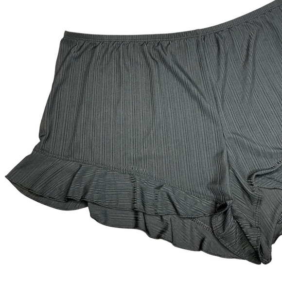 Secret Treasures Black Sleep Shorts Ruffle Trim Stretchy Pajama Loungewear - Picture 3 of 12